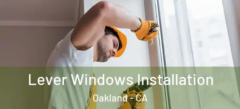  Lever Windows Installation Oakland - CA